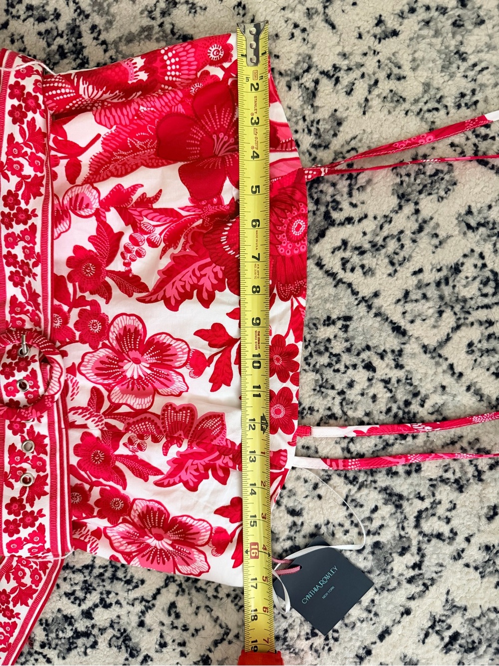Cynthia Rowley Red & White Floral Fit-and-Flare Sundress - Picture 5 of 5